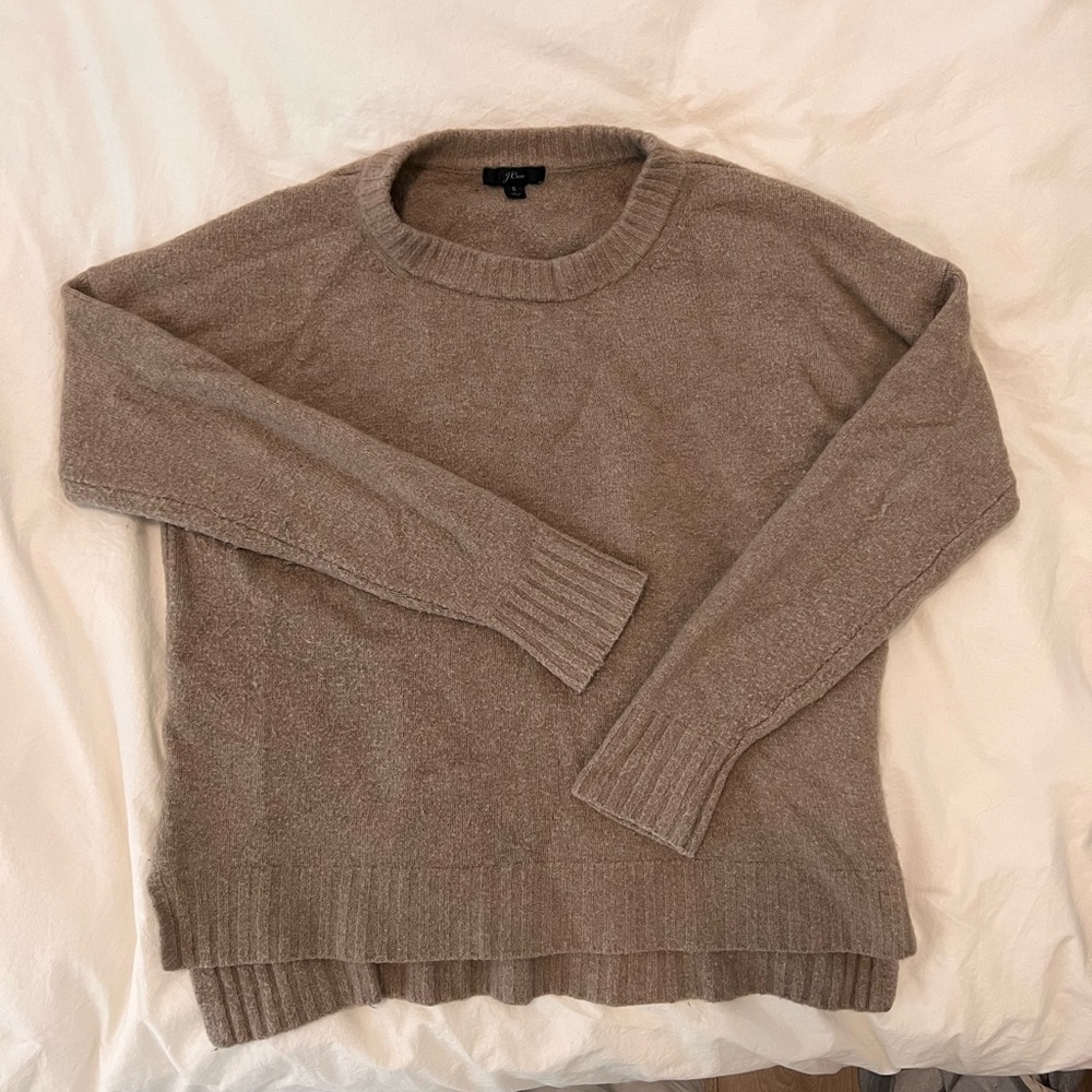 J.Crew oversized crewneck sweater in supersoft yarn